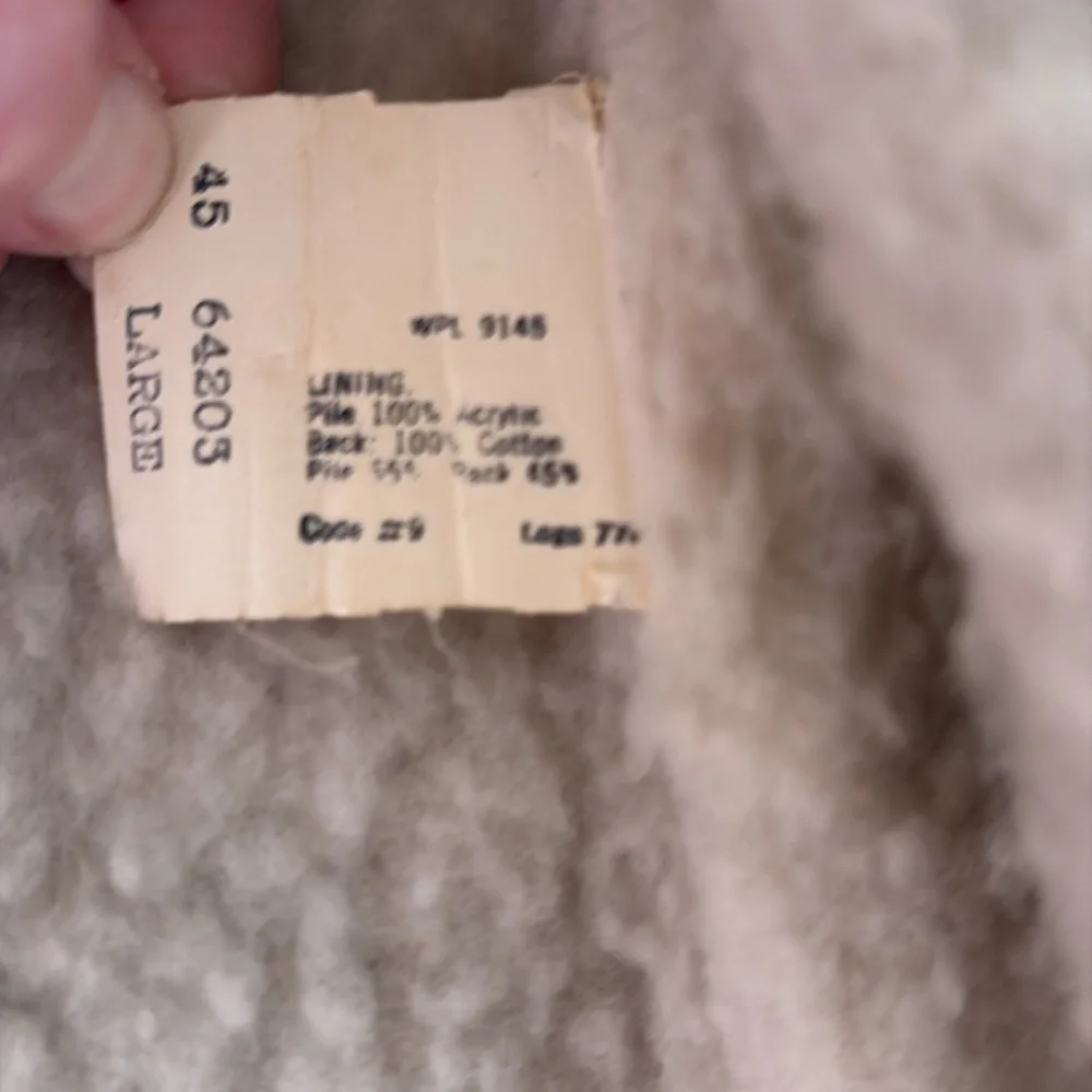 Vintage Sears ‘The Leather Shop’ Brown Suede Shearling-Lined Men's Vest. Size L